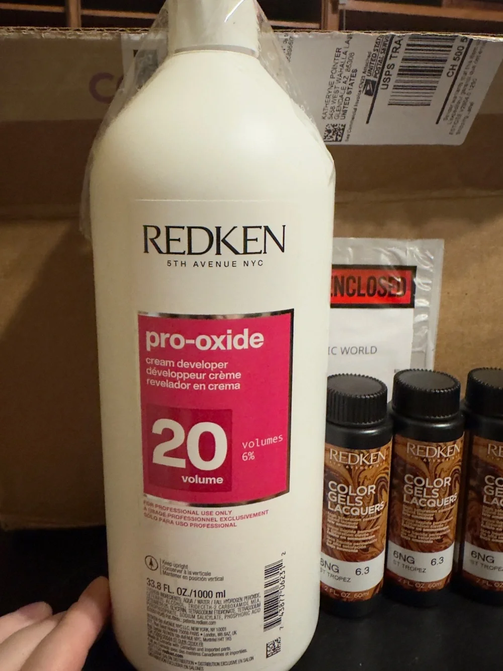Redken Color Gels Lacquers 6NG St Tropez - Brown and Gold Tones and Developer